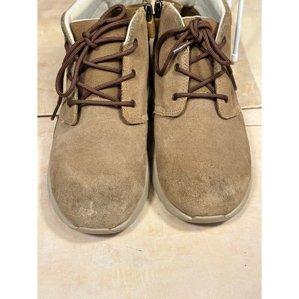 UGG Highland Heritage Chestnut Suede Lace Up Side Zip Ankle Boots 1125410K Kid 4